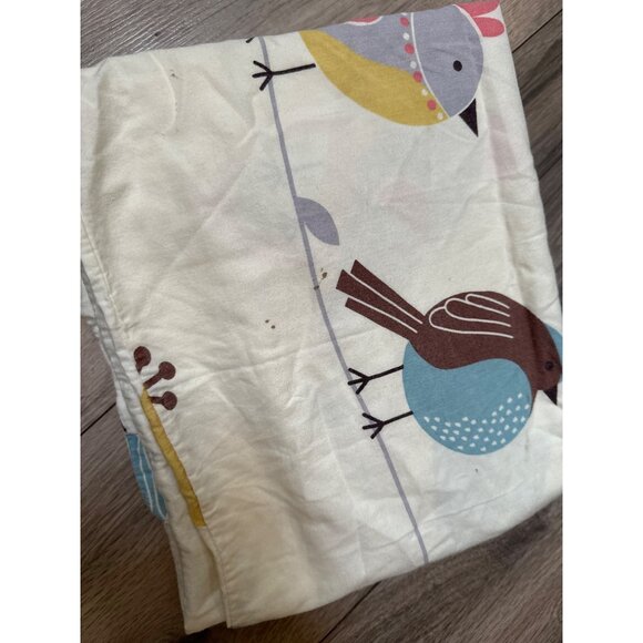 J-pinno 100% Cotton Birds Print Anti-Dust Mite Anti-Bacteria Twin Flat One Pillo - Picture 3 of 3